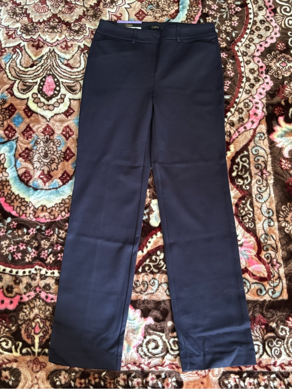 Dalia Girls Navy Straight-Leg Dress Pants